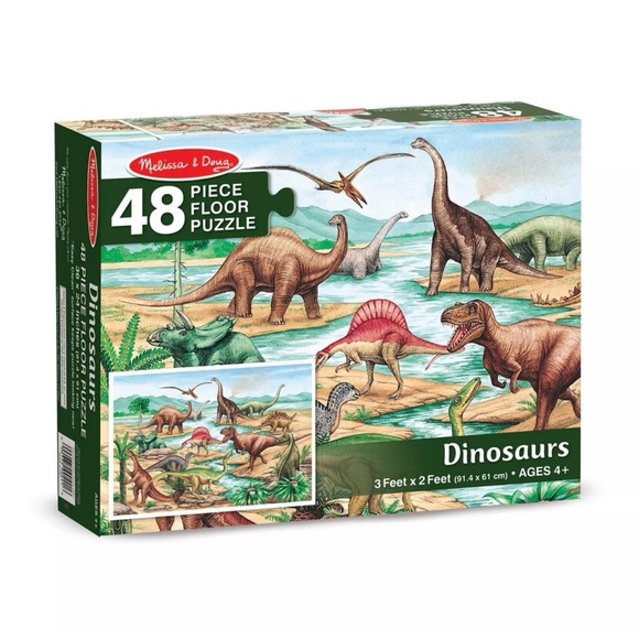 Melissa & Doug Dinosaurs 48 Piece Floor Puzzle - Picture 1 of 4